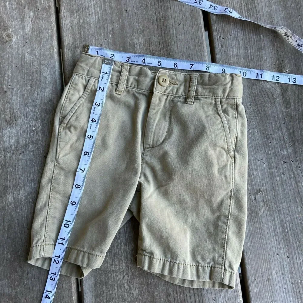 The Children's Place Boys Shorts Size 5 Slim 5S Khaki‎ Adjustable Waist Cotton